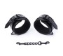 Black Sapphire Adjustable Handcuffs Sapphire Vegan Leather