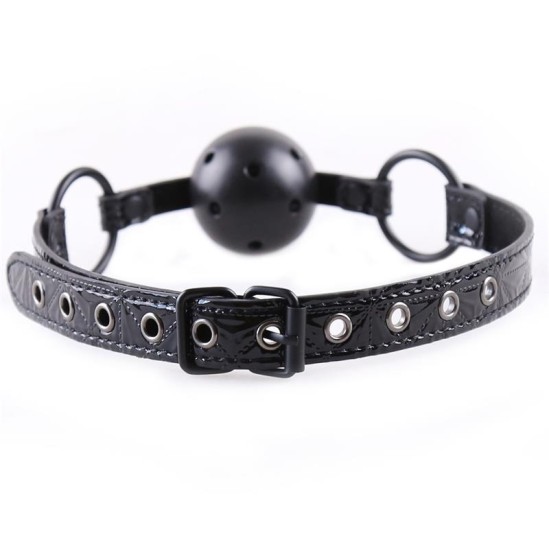 Black Sapphire Hingav Gag Ball Sapphire Vegan Nahk