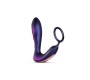 Hueman Black Hole Butt Plug with Penis/Testicles Ring with Remote Control USB