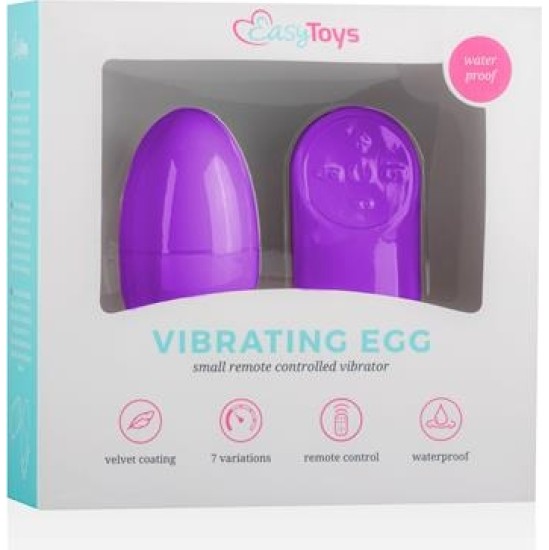 Easytoys Vibrējoša ola ar tālvadības pulti melna