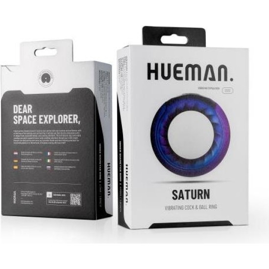 Hueman Вибрирующее кольцо для члена Saturn, водонепроницаемое, USB