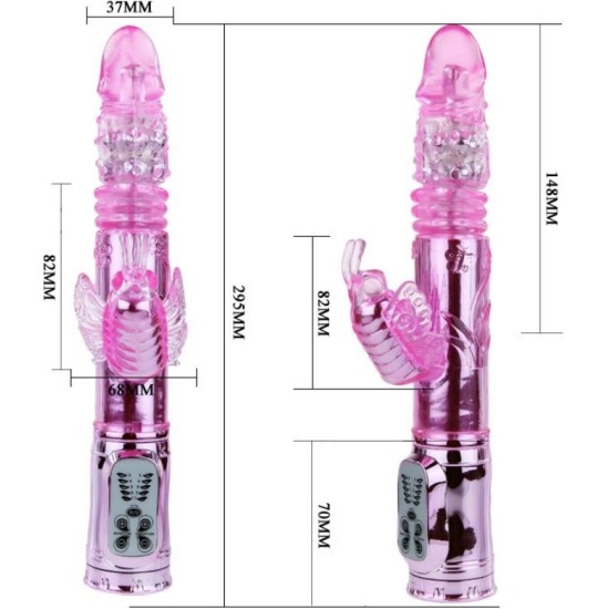 Baile Rotations BAILE - RECHARGEABLE VIBRATOR WITH ROTATION AND THROBBING BUTTERF STIMULATOR