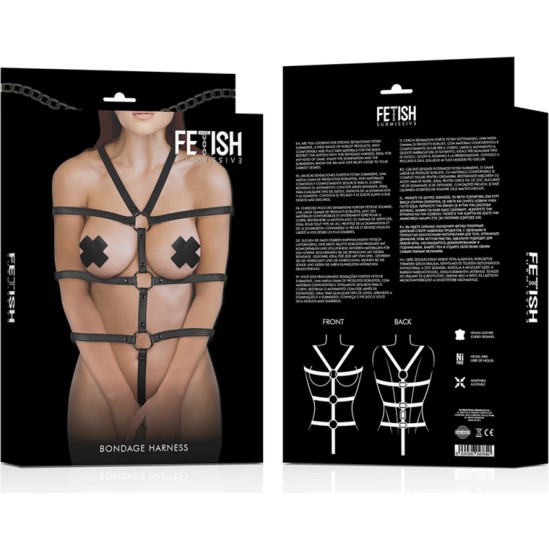 Fetish Submissive Bondage ADJUSTABLE HARNESS TORSO AND ARMS