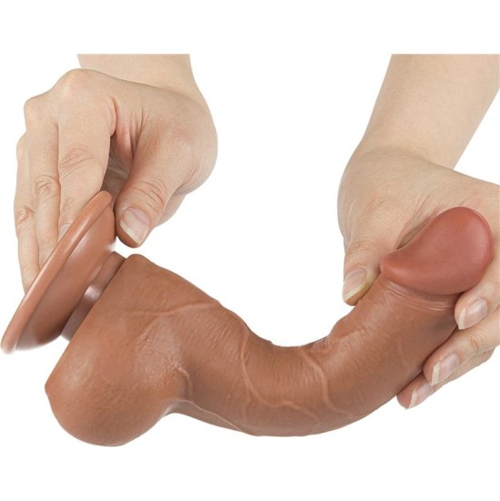 Lovetoy Dildo slīdošā āda 7,5 brūna