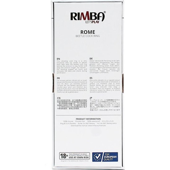 Rimba Toys Bītla gaiļa gredzens Rome Black