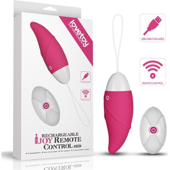 Lovetoy Vibrating Egg iJoy tālvadības pults USB rozā krāsā