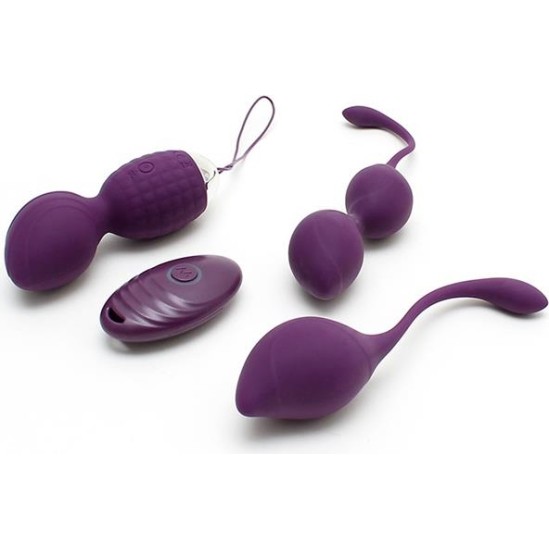 Rimba Toys Vibrējošs Kegel Ball Set Remote Control Rimini Purple