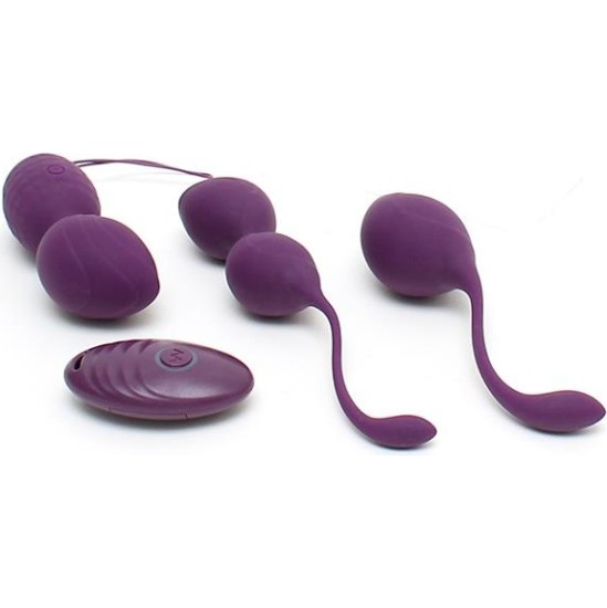 Rimba Toys Vibruojantis Kegelio kamuoliukų rinkinys nuotolinio valdymo pultelis Rimini Purple