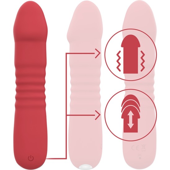 Intense Fun INTENSE - JUNI UZ AUGŠU UN DOWN 10 SARKANĀS VIBRĀCIJAS