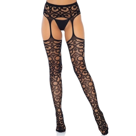 Leg Avenue Hosiery LEG AVENUE SCROLL MEŽĢĪŅU PRIEKŠVIETNES ZEES VIENA IZMĒRA