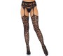 Leg Avenue Hosiery LEG AVENUE SCROLL MEŽĢĪŅU PRIEKŠVIETNES ZEES VIENA IZMĒRA