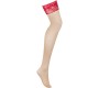 Obsessive Garter & Stockings OBSESSIVE - ЧУЛКИ LACELOVE КРАСНЫЕ M/L