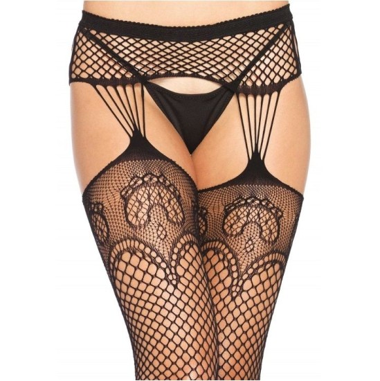 Leg Avenue Hosiery LEG AVENUE TĪKLĀS ZEĶES AR PRIEKŠVIETES LĪNIJĀM