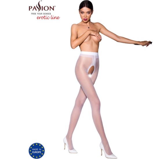 Passion Woman Garter & Stock PASSION — TIOPEN 007 STOCKING WHITE 1/2 (20 DEN)