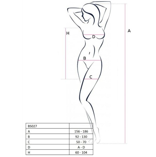 Passion Woman Bodystockings PASSION WOMAN BS027 BODYSTOCKING RED DRESS STYLE ONE SIZE