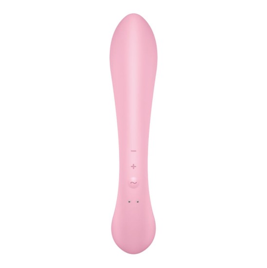 Satisfyer Vibrator APMIERINĀTĀJS - TRIPLE OH HIBRĪDA VIBRĀCIJA ROZĀ