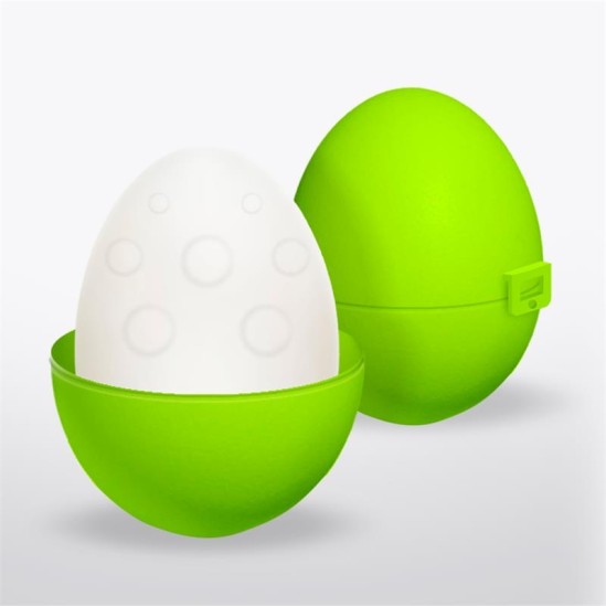 Up&Go Nelygus Masturbator Egg elastingas silikoninis žalias