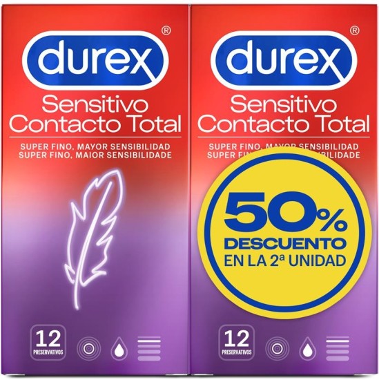 Durex Duplo Sensitivo Contacto Kopā 12ud