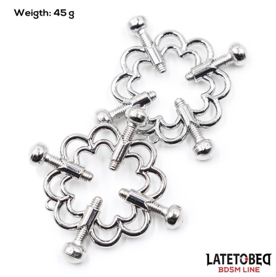 Latetobed Bdsm Line Металлические зажимы для сосков, регулируемые