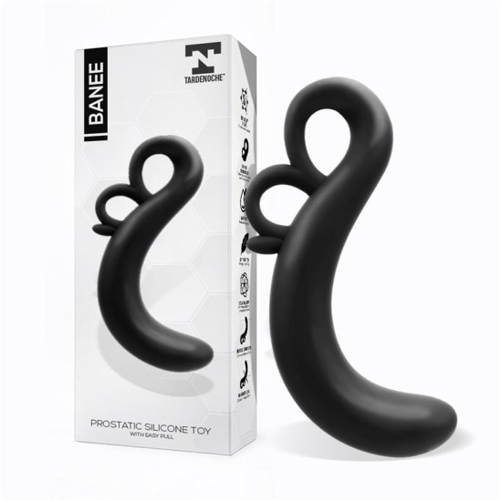 Tardenoche Banee Prostativ Stimulator with Easy Pull Silicone Black