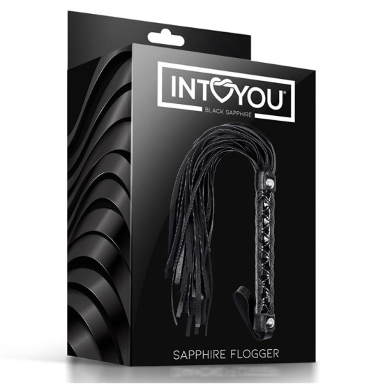 Black Sapphire Flogger Sapphire vegan nahk