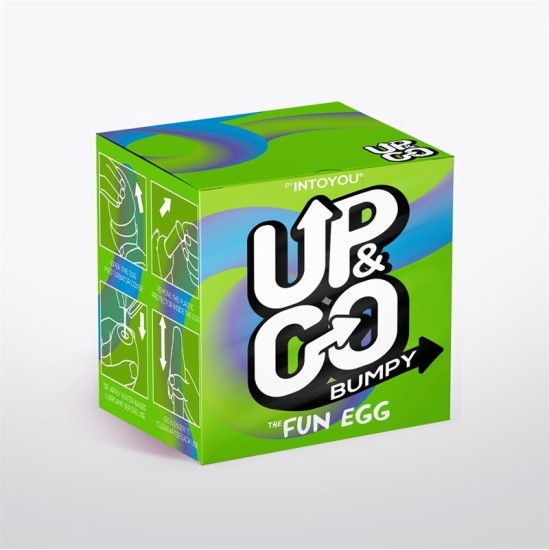 Up&Go Мастурбатор Bumpy Egg Elastic Silicone Green