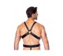 Bondage Play Adjustable Leather Harness with Rings