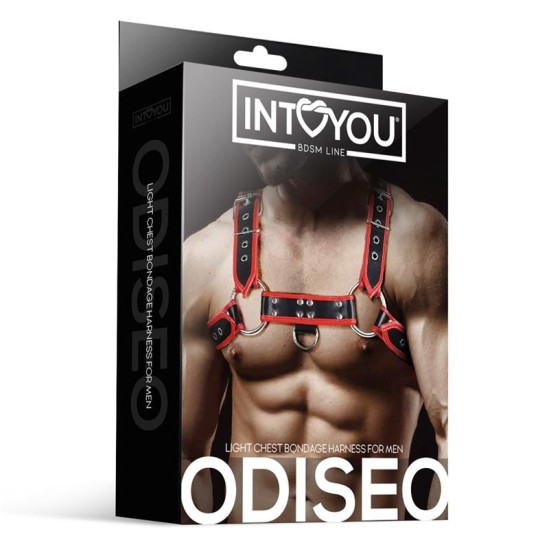 Intoyou Bdsm Line Odiseo Chest Bondage diržai vyrams, veganiškos odos