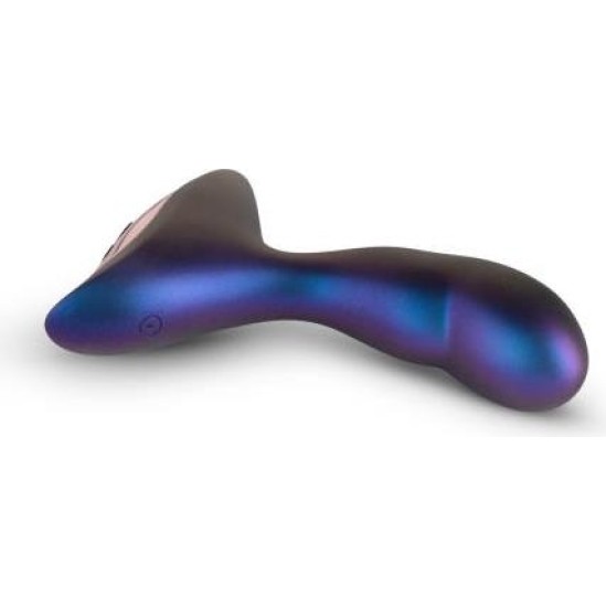 Hueman Intergalactic Butt Plug with Vibration and Remote Control Curved Tip USB