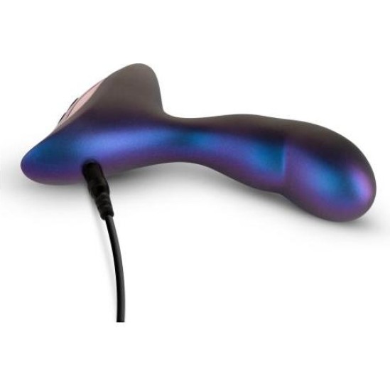 Hueman Intergalactic Butt Plug with Vibration and Remote Control Curved Tip USB