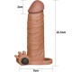 Lovetoy Penis Sleeve with Vibration Add 2 Pleasure X Tender Brown