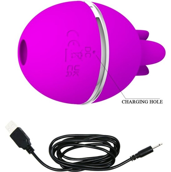 Pretty Love Flirtation PRETTY LOVE - GEMINI BALL PURPURA APAĻA SILIKONA VIBRATORS