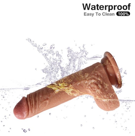 Shequ Divslāņu silikona dildo Crowley 18 cm