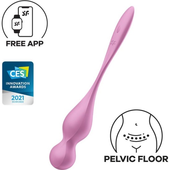 Satisfyer Love Birds 1 Kegela bumbiņas ar APP Pink