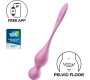 Satisfyer Love Birds 1 Kegelio kamuoliukai su APP Pink