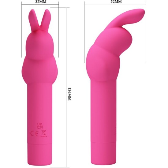 Pretty Love GERARDO FUSCHIA RABBIT SILICONE VIBRATOR