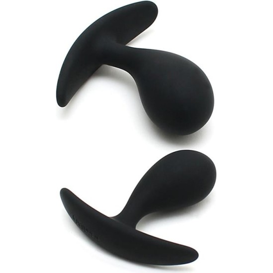 Rimba Toys Set of 2 Anatomic Butt Plug Copenhagen Black