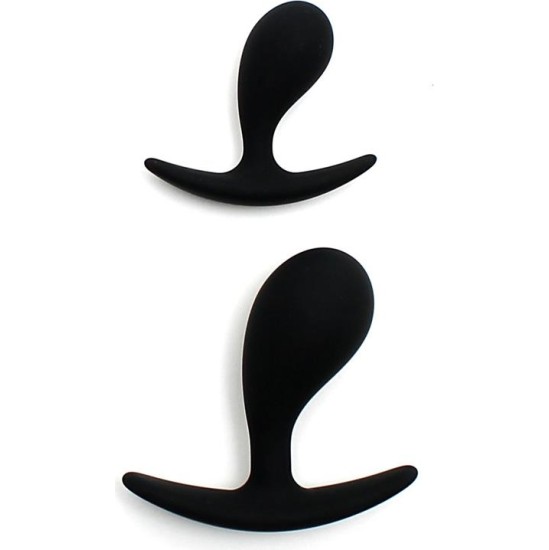 Rimba Toys Set of 2 Anatomic Butt Plug Copenhagen Black