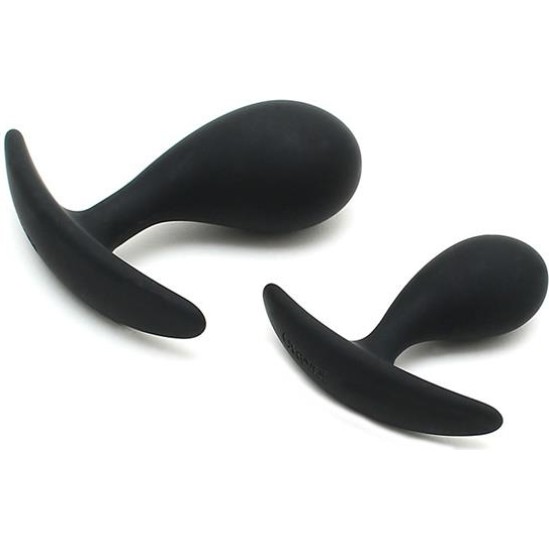 Rimba Toys Set of 2 Anatomic Butt Plug Copenhagen Black