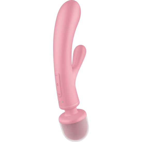 Satisfyer Vibrator SATISFYER - ВИБРАТОР-МАССАЖЕР TRIPLE LOVER RABBIT РОЗОВЫЙ