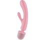 Satisfyer Vibrator APMIERINĀTĀJS - TRIPLE LOVER RABIT VIBRATOR MASAGER ROZĀ