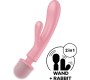 Satisfyer Vibrator SATISFYER - TRIPLE LOVER RABBIT VIBRATOR MASSAGER PINK