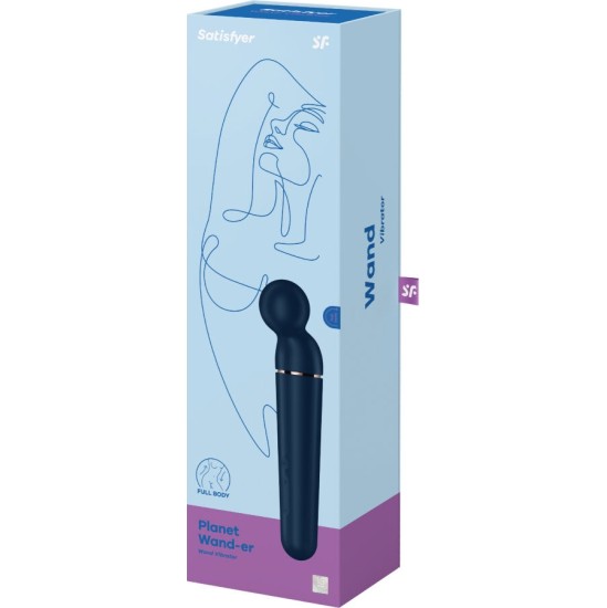 Satisfyer Wand APMIERINĀTĀJS - PLANET WAND-ER VIBRATORS MASAGER BLUE