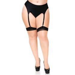Leg Avenue Hosiery PLUS LYCRA SHEER 2 TONŲ AUKŠTOS ŠLAUNOS SU NUGAROS SIŪLIU IR KUBINIU KULNU
