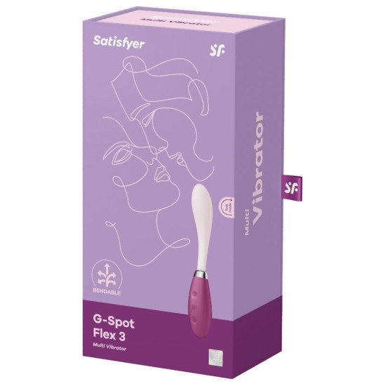 Satisfyer Vibrator SATISFYER G-SPOT FLEX 3 MULTI VIBRATOR - RED