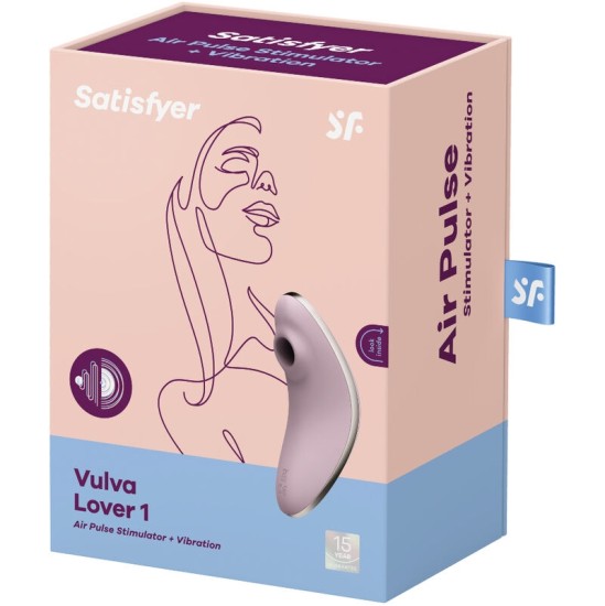 Satisfyer Air Pulse SATISFYER VULVA LOVER 1 GAISA PULSU STIMULĀTORS UN VIBRATORS — VIOLETS