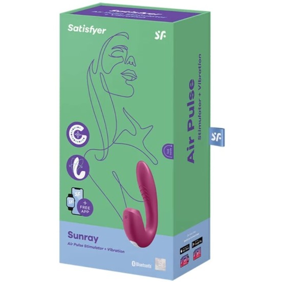 Satisfyer Connect ПРИЛОЖЕНИЕ SATISFYER SUNRAY СТИМУЛЯТОР И ВИБРАТОР — КРАСНЫЙ