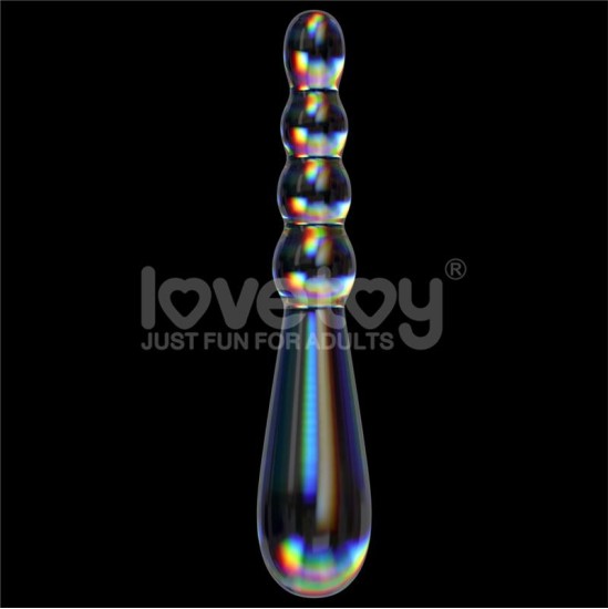 Lovetoy Mirdz tumšā stiklā Dildo Twilight Gleam Ripples