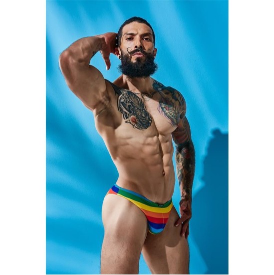 Cut4Men C4M01 Low Rise Bikini Brief Rainbow