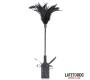 Latetobed Bdsm Line Multi Feathers Tickler and Lace Ribbon Paddle Comb